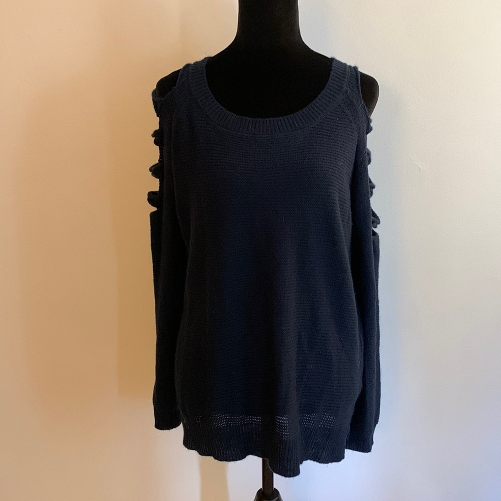 Ladder Sleeve Cut Out Sweater